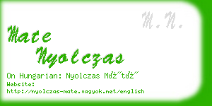 mate nyolczas business card